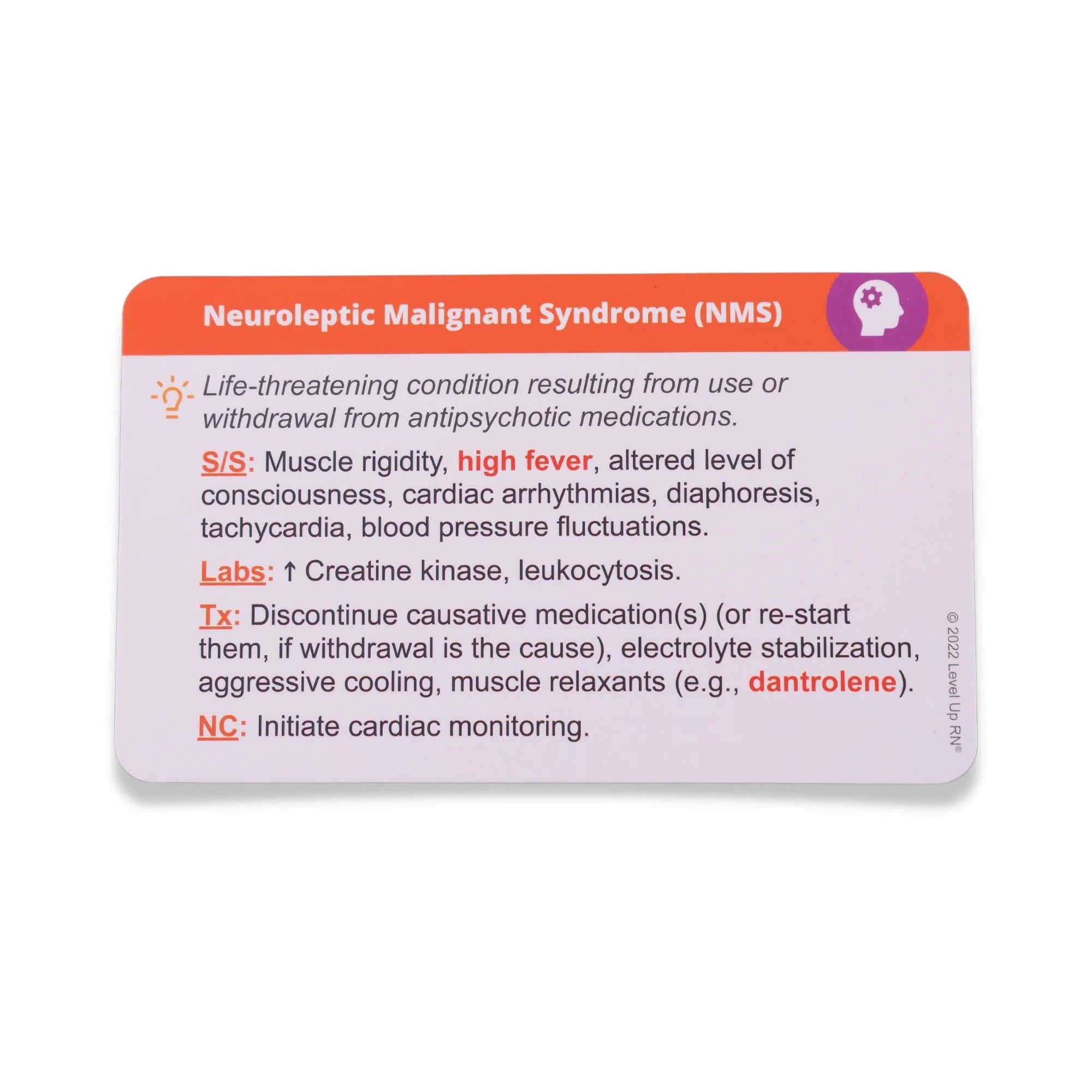 LevelUp RN Psych Mental Health LPN RN Flash Cards-Essential Nursing School Info, 3" x 5" (111 Count)