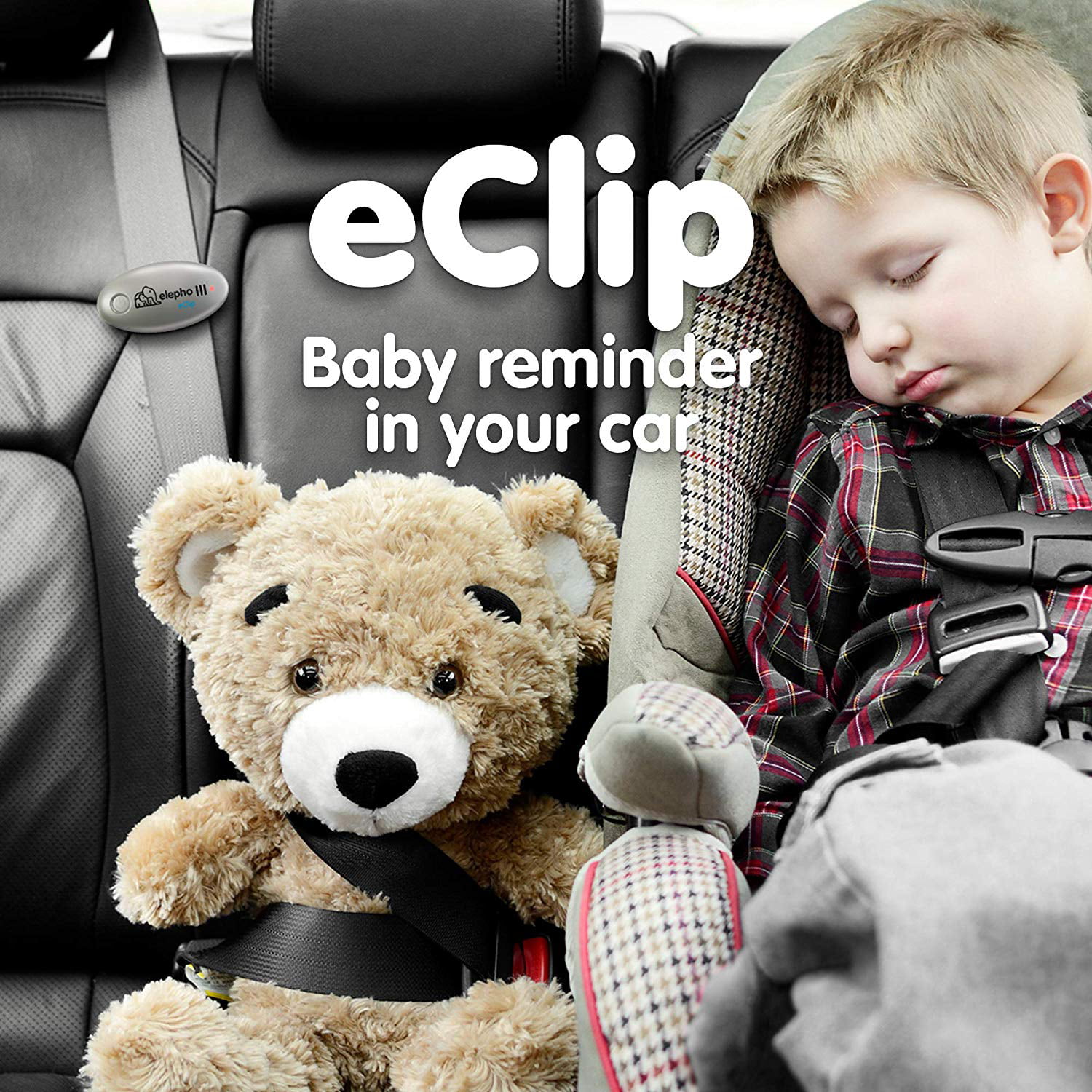 Diaper Bag Seat Belt Elepho eClip Baby Safety Alert Reminder Attaches Car Seat 