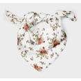 thumbnail image 3 of Bimba White Leaves,Rose & Miosotis Floral Printed Pure Silk Scarf Neck Wrap Summer Hair Bandanas For Women 40 x 80 Inches, 3 of 6