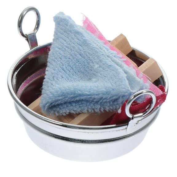 IBASETOY 1 Set of Decorative Mini Crafts Models Silver Iron Doll House Decoration for Friends and DIY Enthusiasts