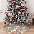 thumbnail image 5 of Rateoe Kitchen Food Print Christmas Tree Skirt 30" for Xmas Holiday New Year Party Circle Tree Mat Ornaments Decoration, 5 of 7