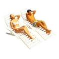 thumbnail image 3 of Juego de pareja de escala 1:87 Zulema sillas de playa en miniatura Blanco, 3 of 8