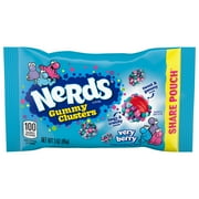 NERDS Gummy Clusters, Candy, Very Berry, Crunchy and Gummy, 3 oz