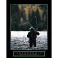 thumbnail image 2 of Frontline 26x32 Black Ornate Wood Framed with Double Matting Museum Art Print Titled - Leadership - Fisherman, 2 of 4