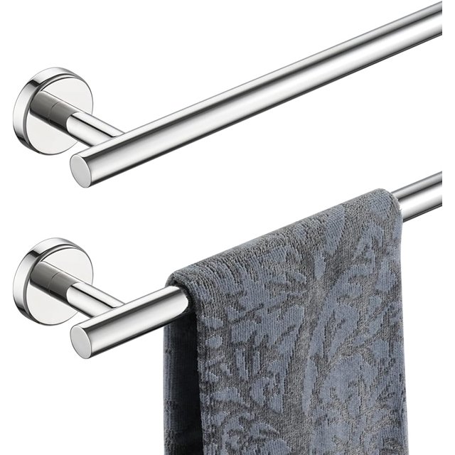 Double Towel Bar Matte Stainless Steel Bath Towel Rack for Bathroom Towel Holder Wall Mount Total Length TBLPB