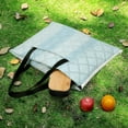 thumbnail image 5 of Cute Little Duckling Blue Stripes Waterproof Picnic Blanket with Foldable Zipper, Suitable for Outdoor Use, Suitable for Travel, Camping, Beaches, Parks, Grasslands, Picnic Blanket Accessories, 5 of 7