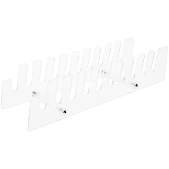 Plymor Clear Acrylic 10 Item Display Rack for Agate Slices, 3.125" H x 4.125" W x 14" D