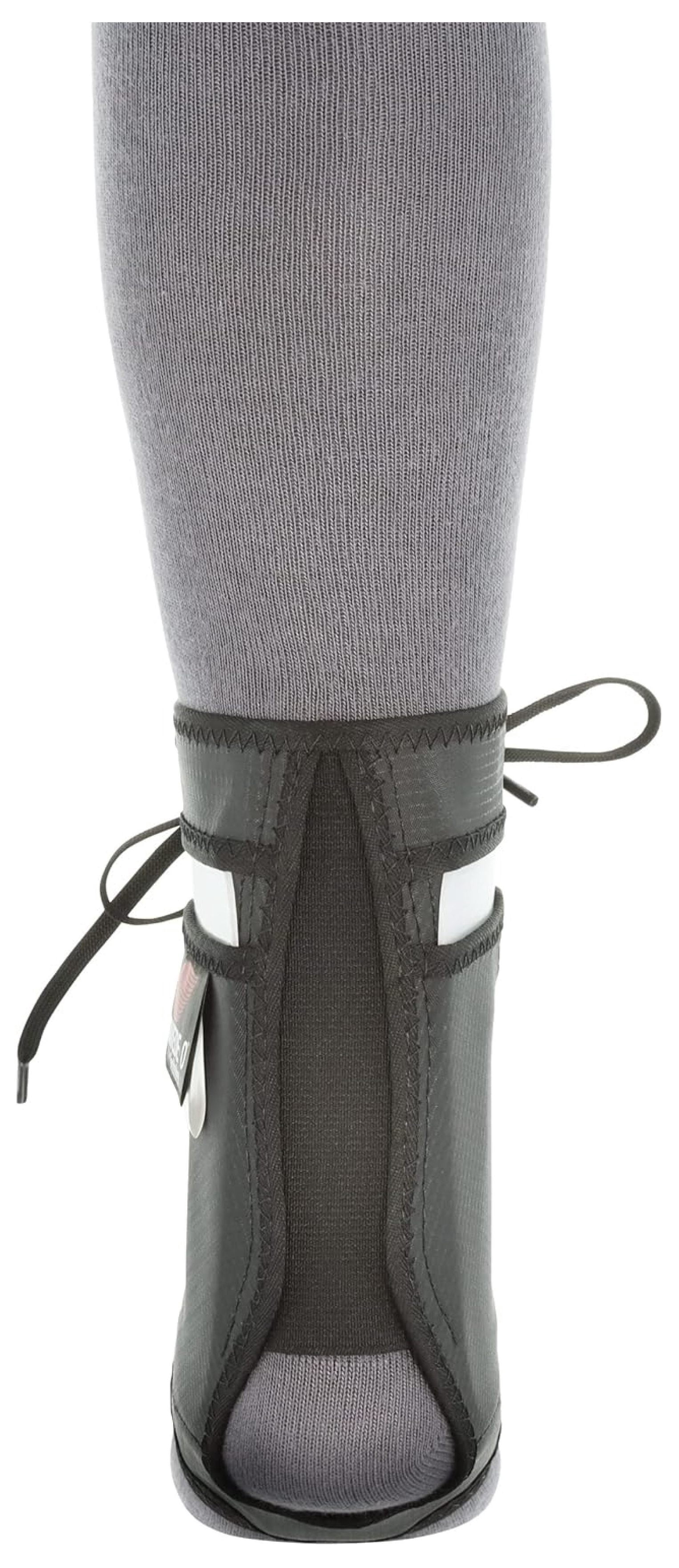 Lace-Up Ankle Brace with Lateral Support, Adjustable Stabilizer, Black, Medium
