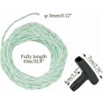 thumbnail image 2 of Paquete de 2 cuerdas de arranque de 10 m (diámetro: 3 mm), cable de tracción con 2 manijas de arranque para cortadora de césped Husqvarna Stihl Poulan, 2 of 5