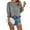Gray, variant on Sherrylily Women 3/4 Sleeve Casual Tops Solid Crew Neck Loose Shirts Fashion Blouses