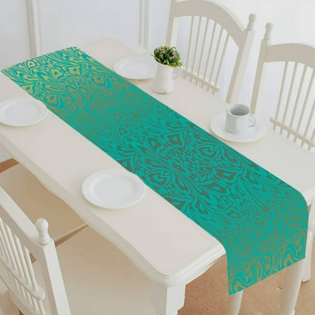 

ECZJNT Doodle paisley pattern table runner table cloth tea table cloth 16x72 Inch