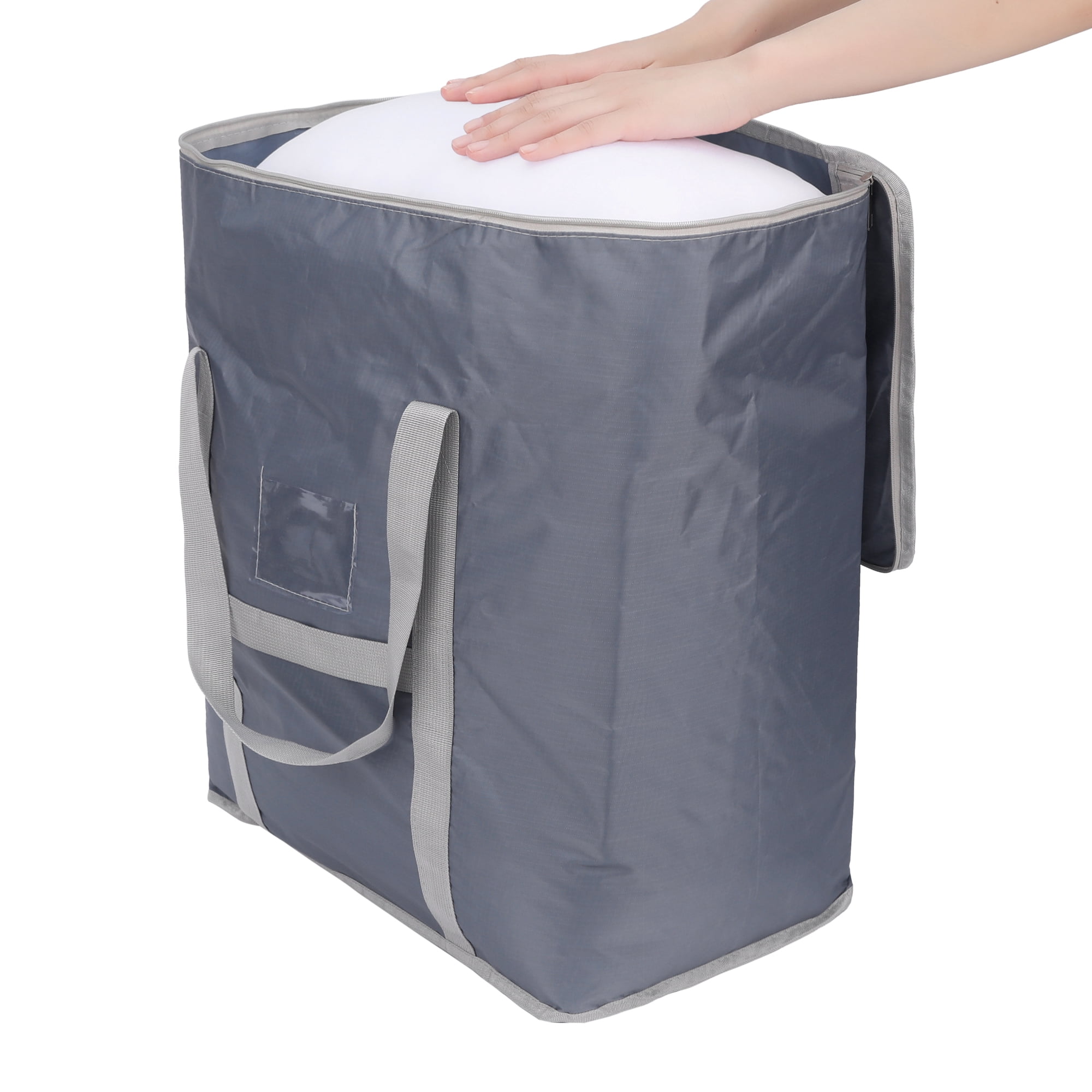 Unique Bargains 1 Pack Clothes Storage Bags Moving Bags Gray 20*16*20in