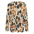 thumbnail image 5 of LYWC Vintage Giraffe Skin - 1201 Long Sleeve Shirts For Women Oversized Tshirts Tops Tees Fall T-Shirts V Neck, 5 of 7