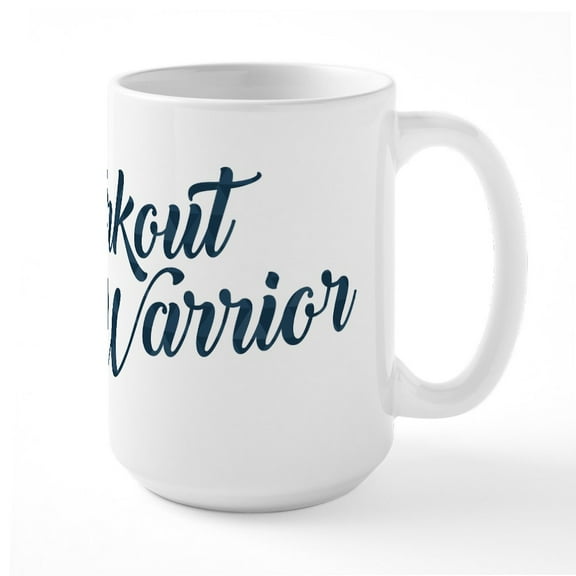 CafePress - Workout Warrior - 15 oz Ceramic Large White Novelty Mug