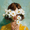 Woman with Daisies Oil Painting, variant on UXIEQU Cool Cat Bubble Gum Headphones Canvas Wall Art 15.75x11.81 Inches