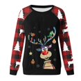 thumbnail image 4 of Pntutb - Camiseta holgada con estampado de moda para mujer, blusa de manga larga, cuello redondo, tops casuales Pntutb Pntutb-1703, 4 of 5