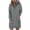 Gray, variant on Whlbf Womens Sweatshirt Dresses Plus Size Long Sleeve Casual Pocket Pullover Hoodie Waist Solid Dress