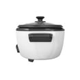 BLACK+DECKER 6Cup Rice Cooker with Steaming Basket, White, RC506