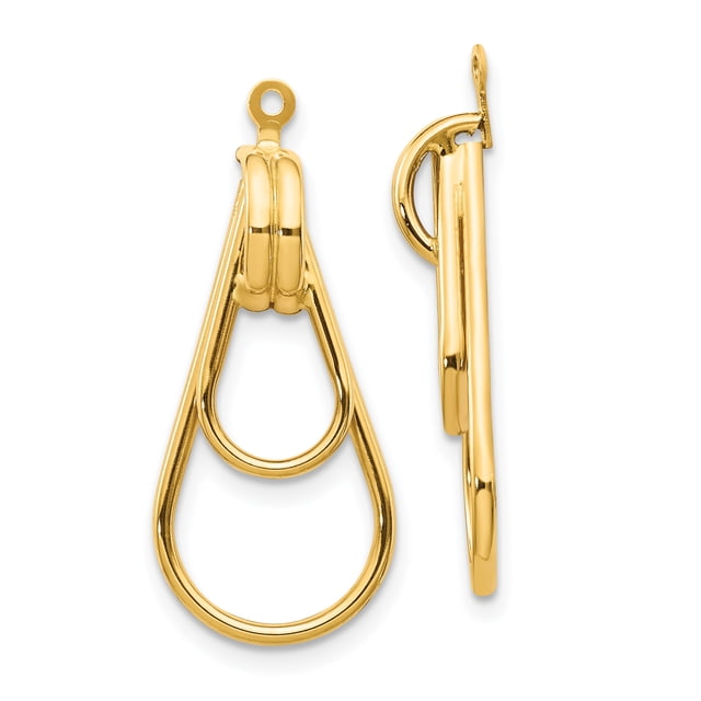 14k Yellow Gold Double Teardrop Jackets Jacket