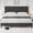 Grey, variant on Queen Linen Upholstered Bed Frame with Headboard, Platform Bed Design, sōlid Wooden Slat Support, Noise-Free Construction, No Box Spring Needed, Grey