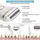 thumbnail image 5 of FELTECHELECTR Recortadora de pelo eléctrica portátil, recargable por USB, resistente al agua, para mujeres, 5 of 6