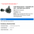 thumbnail image 2 of Trailer Wiring Harness - Compatible with 2001 - 2022 GMC Sierra 2500 HD 2002 2003 2004 2005 2006 2007 2008 2009 2010 2011 2012 2013 2014 2015 2016 2017 2018 2019 2020 2021, 2 of 5