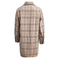 thumbnail image 5 of IROINID Veste Courte Décontractée pour Femmes, Surchemise à Carreaux avec Col Rabattu, Manches Longues, Kaki, 5 of 5