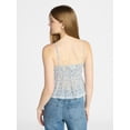 thumbnail image 5 of No Boundaries Tie Front Tank Top with Lace Trim, Women's XXS-XXXL, 5 of 5