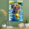 thumbnail image 2 of Spinone Italiano Dog Playing Swimming Stretched Canvas Size 8x12 – Sports Dog, Perfect for Animal Lovers, Spinone Italiano Dog Canvas, Swimming Canvas Size Wall Art, 2 of 5
