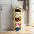 thumbnail image 4 of Taicans 6 Tier Small Shoe Rack Vertical Shoe Rack,Narrow Stackable Small Shoe Storage Organizer Shelf,Adjustable Shoe Organizer Small Shoe Shelf Free Standing Shoe Rack for Closet,Narrow Entryway, 4 of 6