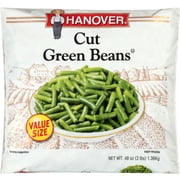 Hanover Cut Green Beans, Country Fresh Classics, Value Size, 48 oz Bag (Frozen) – Family-Size Vegetables for Easy Sides