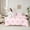 Lightpink, variant on jejeloiu Cartoon Bowknot Loves 7-Piece Twin Bedding Sets,Black Kawaii Love Bedding Comforter Set For Girl Reversible