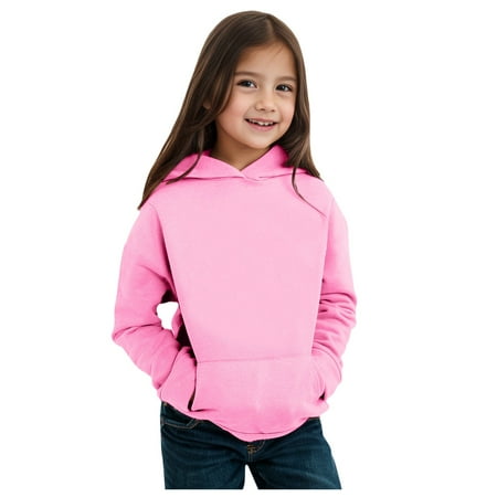 kpoplk Girl s Hoodie Long Sleeve Soft Sweatshirt Graphic Hoody Kids Cute Pullovers Top for Girls 4-5 years Pink