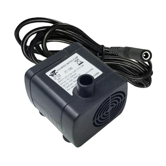 Bomba en miniatura, bomba de fuente, suministros para mascotas, bomba de estanque portátil multiusos, bomba de agua de acuario para estanque, tanque Negro 12V