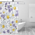thumbnail image 2 of Coolnut Flower Bathroom Waterproof Shower Curtain Set Bathtub Curtain with 12 Hooks for Bathroom Decor,Hotel,Room,60"x 72", 2 of 6