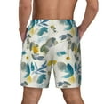 thumbnail image 4 of Goofa Watercolor Leaves Printed Men's Swim Trunks Board Shorts Quick Dry Mens Swimming Trunks with Compression Liner,Breathable Fit Hawaii Beach Shorts-Large, 4 of 9