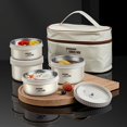 thumbnail image 5 of Lunch Box Portable Insulated Lunch Container Set Stackable Bento Stainless Steel Lunch Container, 5 of 5