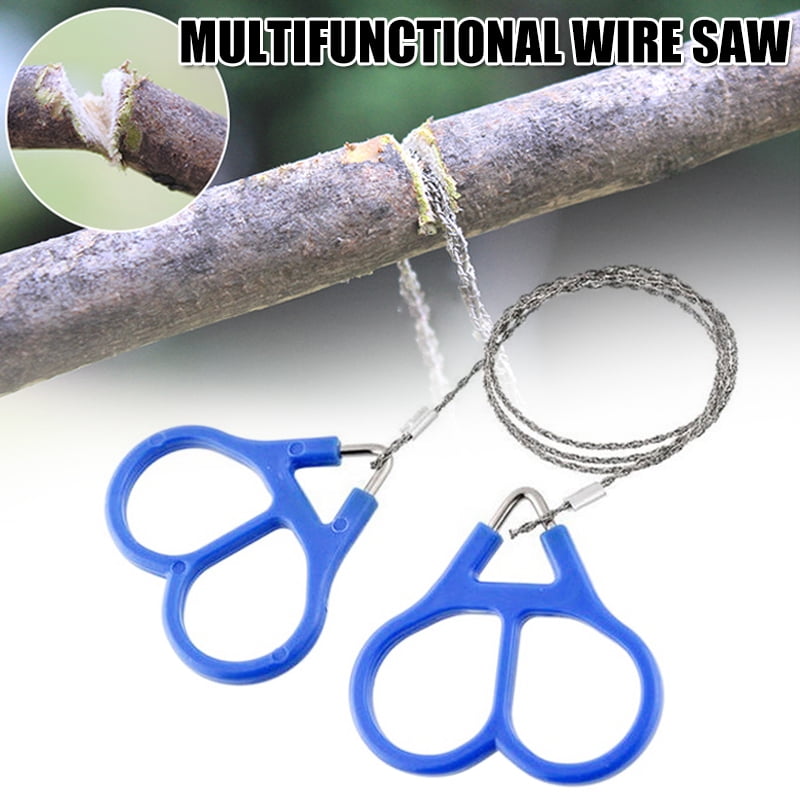 Ameiqe Stainless Steel Emergency Mini Cable Survival Gear Pole Saw Camping Gear Chain Saw Emergency Kit Outdoor Tools