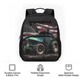thumbnail image 6 of Jeiento Truck Toddler Backpack 13.5" for 2-6 Years Old, American Flag Preschool Bookbag with Large Compartment & Mesh Side Pockets, Lightweight Kids School Bag for Daycare Outdoor, 6 of 7