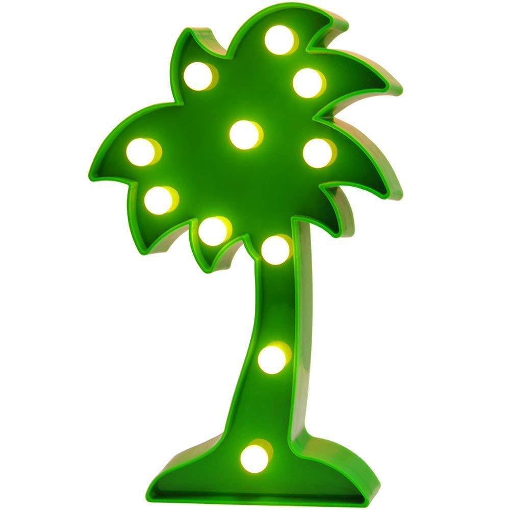 3D Tropical LED Palm Tree Light,Fiesta Party Decoration Palm Tree Signs,Wall Decor Holiday