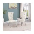 thumbnail image 2 of Cream Velvet Upholstered Side Chairs with Stainless Steel Set of 2, 2 of 2