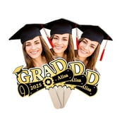 Graduation Custom Cutout Big Head on a Stick, Fun Face, Personalized Life Size Cardboard Cutouts, Party, Birthday, 6"-18", Upload Your Photo, 2 PCS