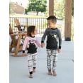 thumbnail image 4 of LazyOne Warm Long-Sleeve PJ Sets for Girls and Boys, Bear Hug Grey, Funny Animal Kids' Pajama Sets, 4 of 7