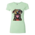 thumbnail image 3 of My Favorite Breed is The One In Need | Colorful Labrador Dog | Dean Russo Art Animal Lover Womens Slim Fit Junior Tee, Mint, XL, 3 of 5