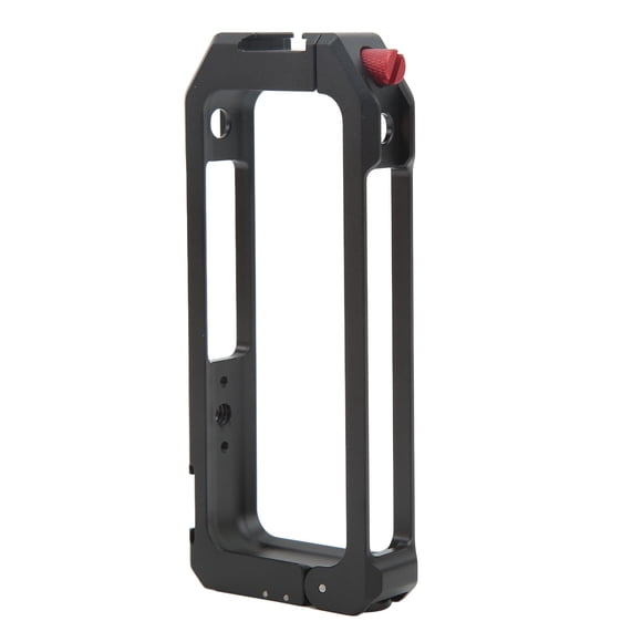 Estuche protector para cámara de acción con marco utilitario de aleación de aluminio y soporte de zapata fría con orificio para tornillo de 1/4 de pulgada para Insta360 ONE X2
