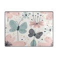 thumbnail image 3 of Whimsical Butterfly Art 63''x48'' Plush Memory Foam Bath Mat, Soft, Absorbent, Non Slip, Durable, 3 of 7