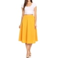 thumbnail image 5 of Women's Flared Lightweight Elastic Midi A-line Skirt, 5 of 7