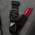 thumbnail image 5 of ULTIMAL Compatible with Apple Watch Bands 49mm 45mm/44mm/42mm 41mm/40mm/38mm, Tough Breathable Nylon Sports Strap, Hollow Out Design for iWatch Series 9/8/7/6/5/4/SE/3/2/1/Ultra (1/2), 5 of 6