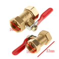 thumbnail image 1 of Thinsony Valve à Bille de Type Varié Valve en Laiton Filetée FF 16mm Rouge 1Ensemble, 1 of 6
