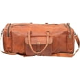 thumbnail image 4 of Shy Shy Let's Touch The Sky leather duffle bag large 24-inch travel duffle overnight weekender leather bag for men and women, 4 of 5